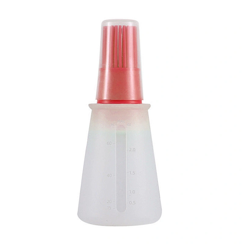 New Design ECO-friendly Brush On The Lid Silicone Cooking Oil Bottle Kitchen Oil Bottle